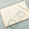 2PCS Multifunctional Drawing Ruler Set with Rotating Protractor and Geometric Drawing Templates