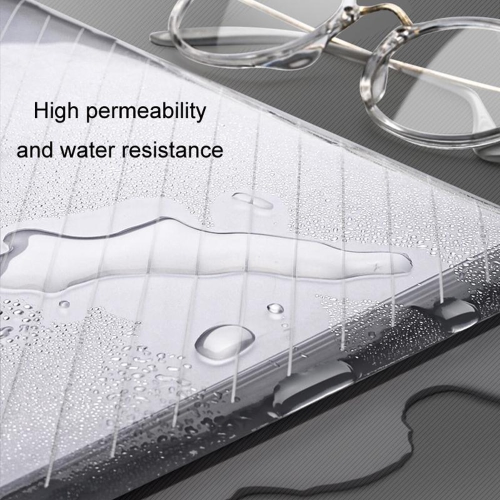 10 Pcs A4 Document Folder Waterproof Transparent File Organizer Bags with Secure Snap Closure