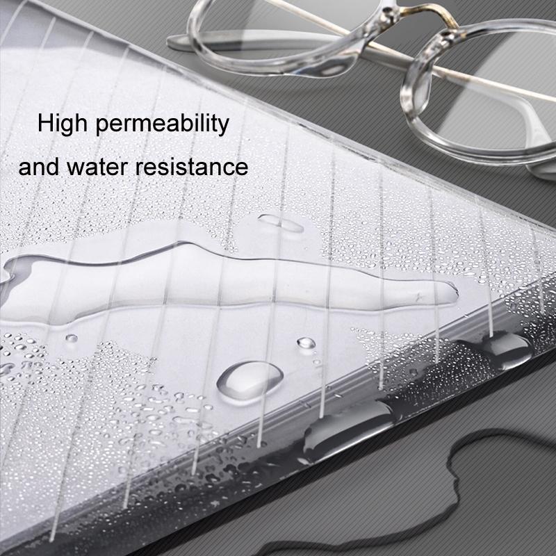 10 Pcs A4 Document Folder Waterproof Transparent File Organizer Bags with Secure Snap Closure