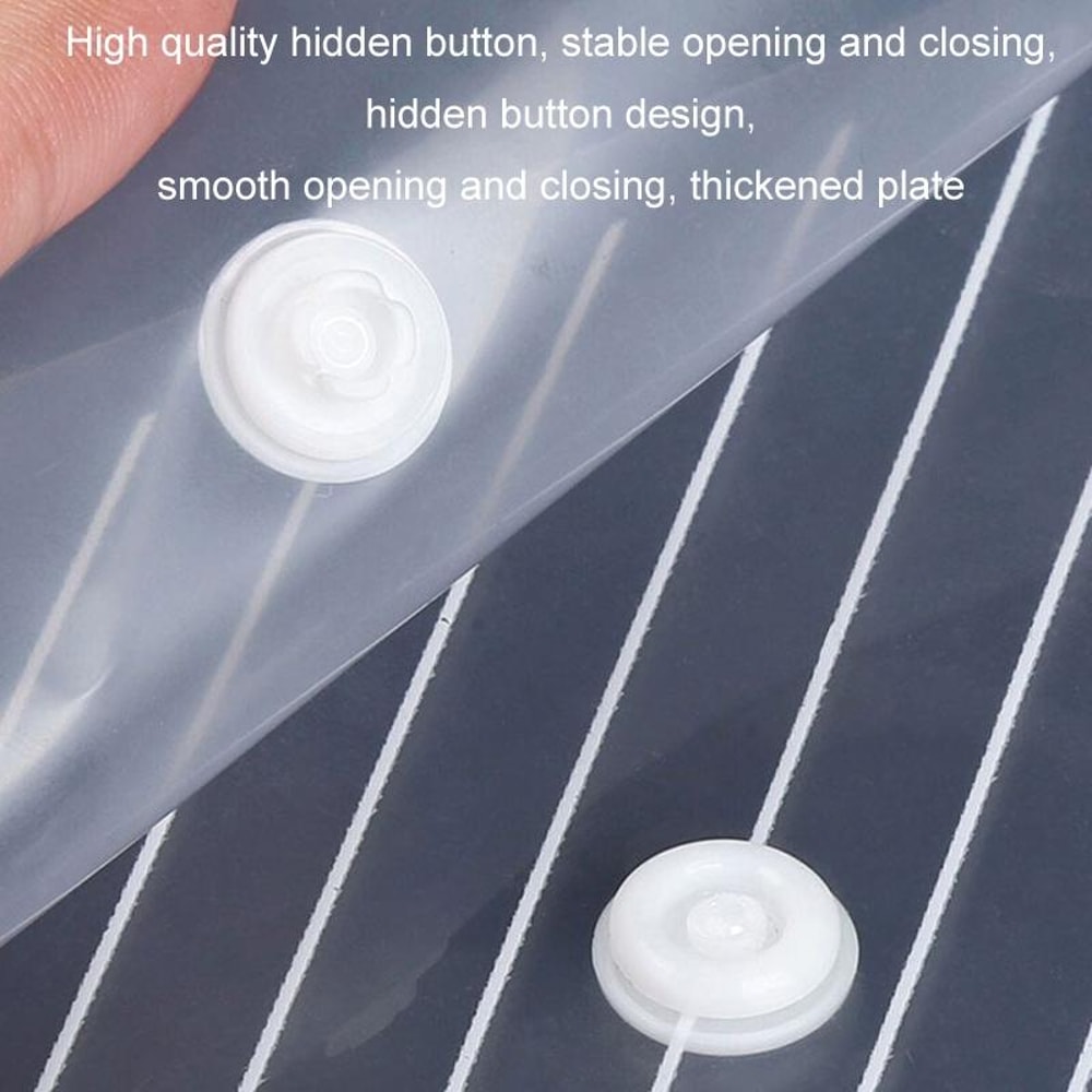 10 Pcs A4 Document Folder Waterproof Transparent File Organizer Bags with Secure Snap Closure