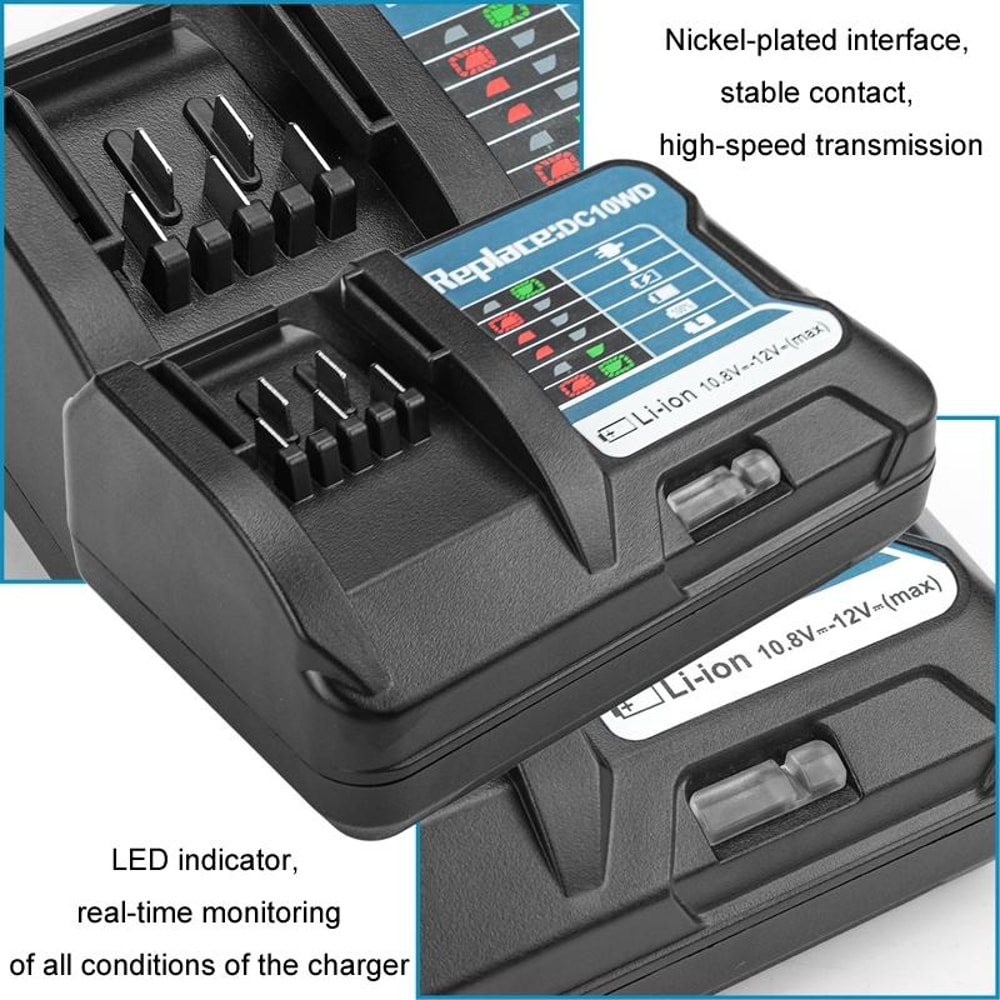 Makita Compatible 108V 12V Lithium Battery Charger With Smart LED Protection System 3