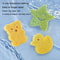 Cute Cartoon Baby Bath Sponge Soft Natural Wood Pulp Bath Scrubber For Sensitive Skin 2