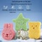Cute Cartoon Baby Bath Sponge Soft Natural Wood Pulp Bath Scrubber For Sensitive Skin 3