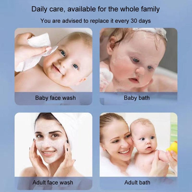 Cute Cartoon Baby Bath Sponge Soft Natural Wood Pulp Bath Scrubber For Sensitive Skin 4