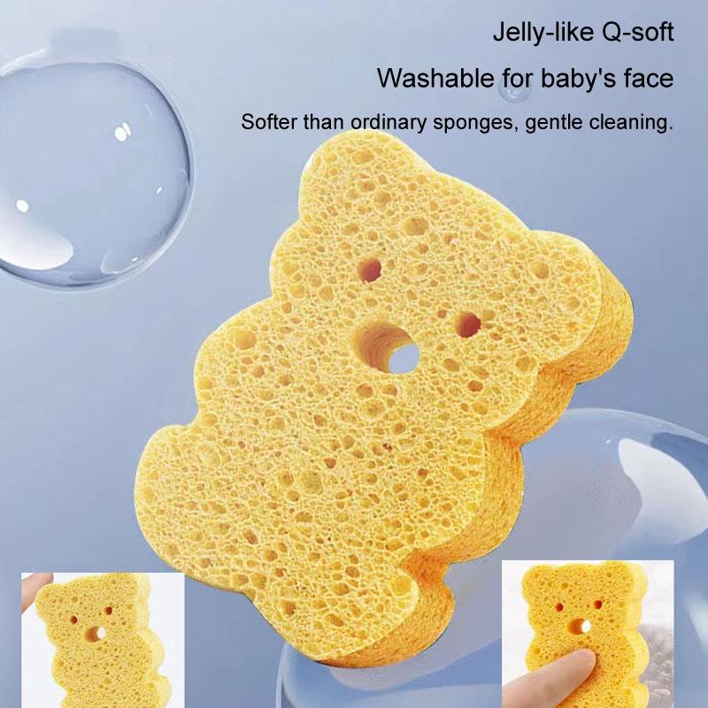 Cute Cartoon Baby Bath Sponge Soft Natural Wood Pulp Bath Scrubber For Sensitive Skin 12