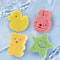 Cute Cartoon Baby Bath Sponge Soft Natural Wood Pulp Bath Scrubber For Sensitive Skin 5