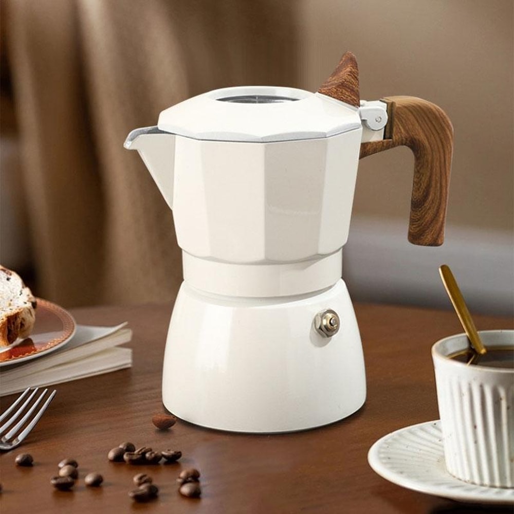 Dual Valve Moka Pot 100ml Portable Stovetop Espresso Maker For Outdoor Coffee Brewing 1