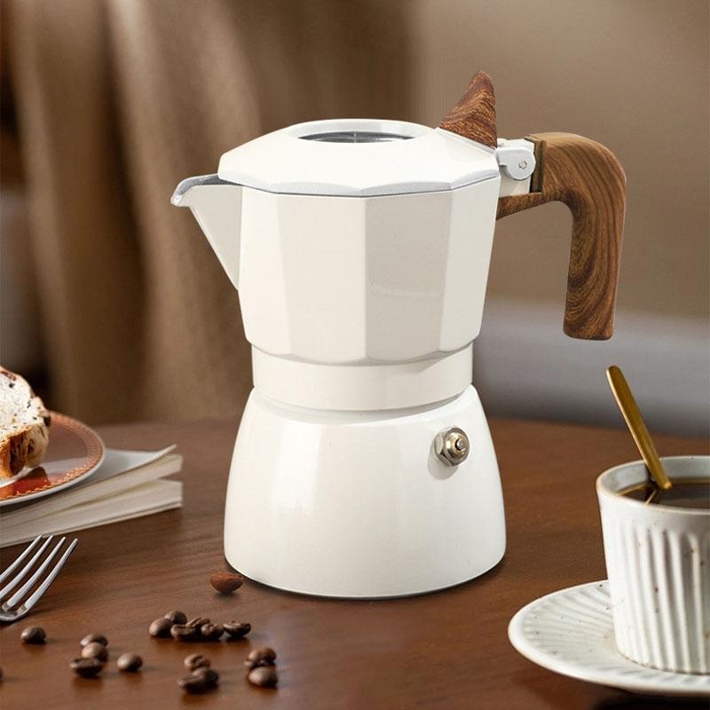 Dual Valve Moka Pot 100ml Portable Stovetop Espresso Maker For Outdoor Coffee Brewing 1