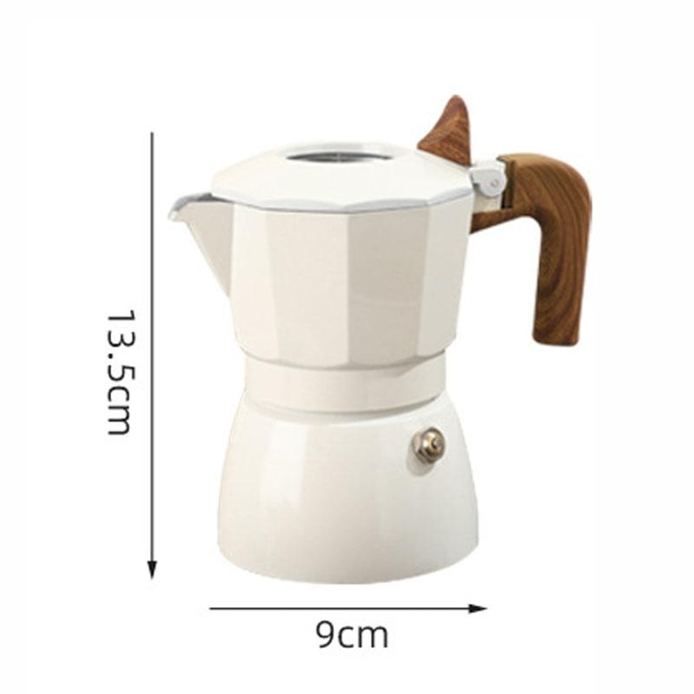 Dual Valve Moka Pot 100ml Portable Stovetop Espresso Maker For Outdoor Coffee Brewing 2