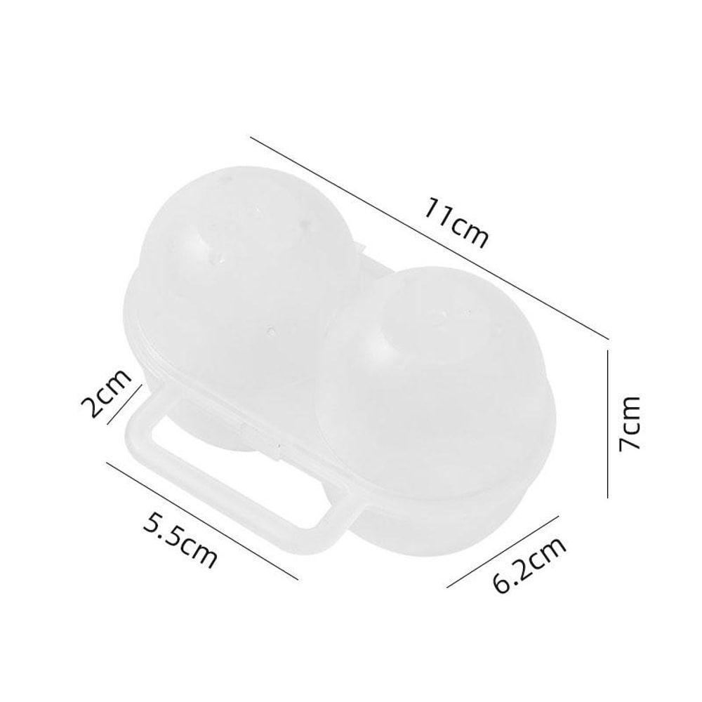 Portable Egg Holder For Camping Travel Shockproof 2Slot Egg Storage Case 2
