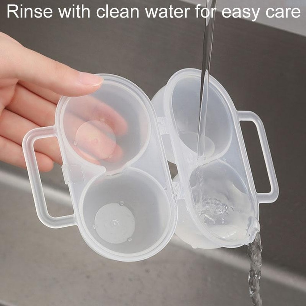 Portable Egg Holder For Camping Travel Shockproof 2Slot Egg Storage Case 4