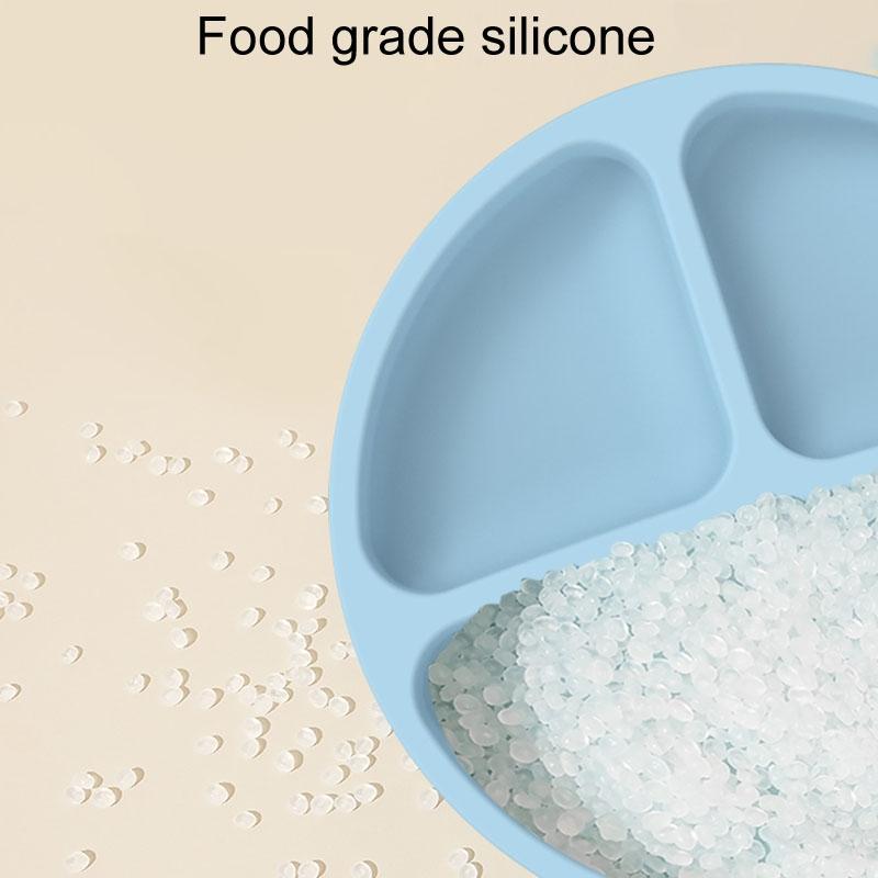 Baby Silicone Suction Plate With 3 Compartments For Toddlers And Self Feeding 3