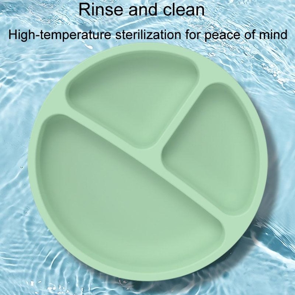 Baby Silicone Suction Plate With 3 Compartments For Toddlers And Self Feeding 6