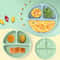 Baby Silicone Suction Plate With 3 Compartments For Toddlers And Self Feeding 7
