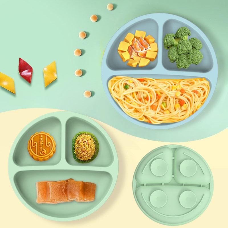 Baby Silicone Suction Plate With 3 Compartments For Toddlers And Self Feeding 7