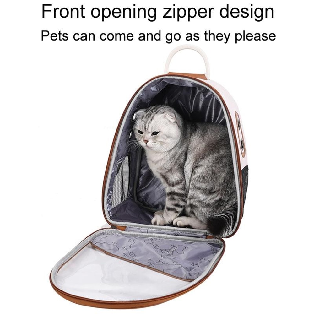 Pet Travel Capsule Backpack Carrier For Cats Small Dogs With Breathable Viewing Window 2