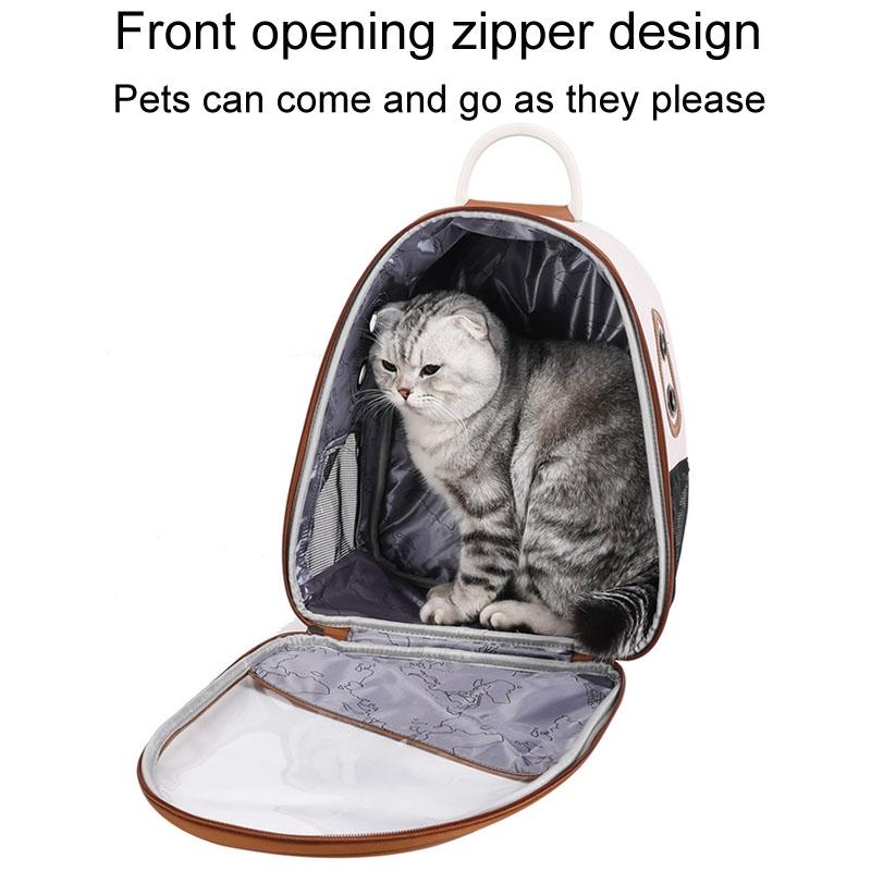 Pet Travel Capsule Backpack Carrier For Cats Small Dogs With Breathable Viewing Window 2