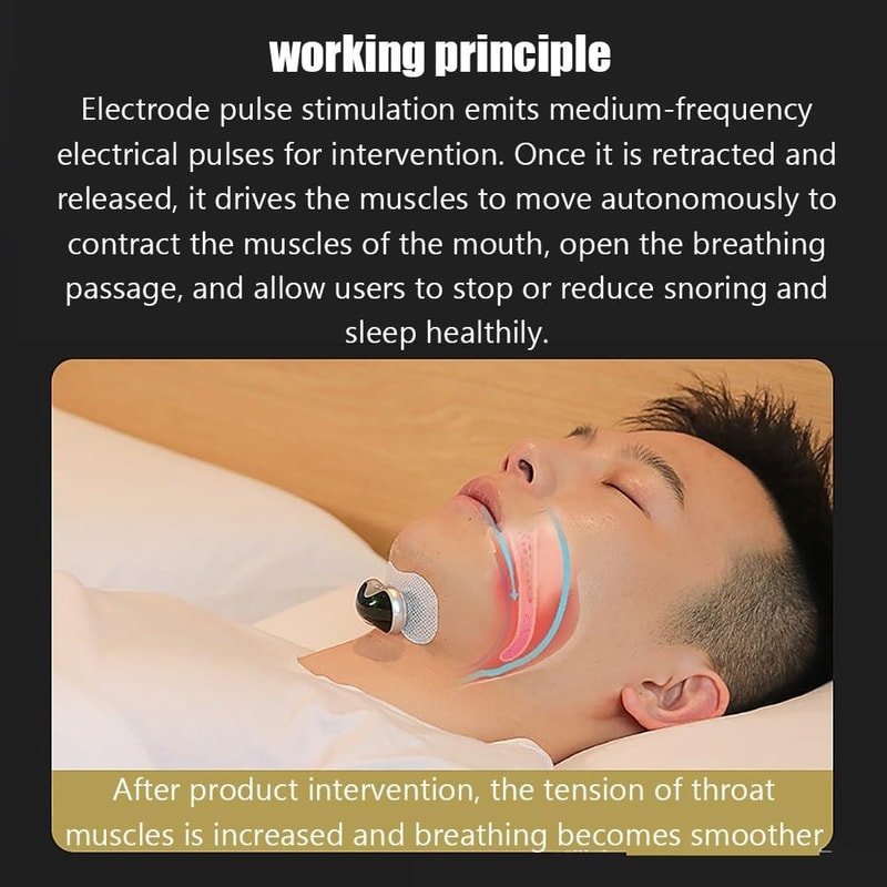 Smart Anti Snoring Device With TENS Pulse Therapy Magnetic Charging For Better Sleep 5