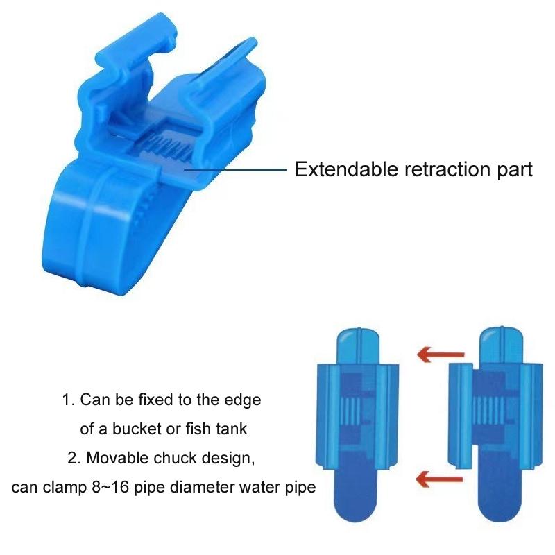 Aquarium Water Pipe Holder Clips for Fish Tank Hose Control 5PCS