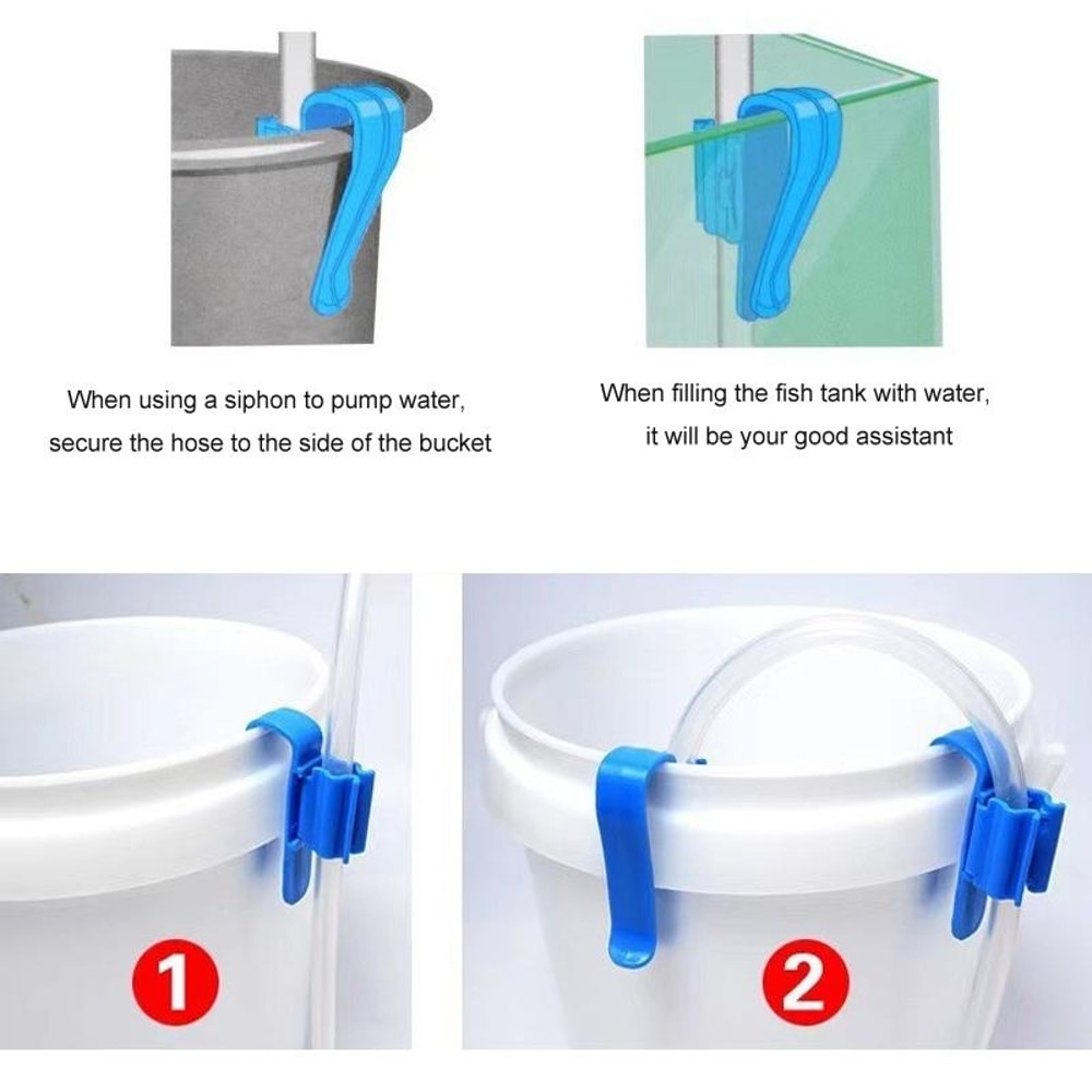 Aquarium Water Pipe Holder Clips for Fish Tank Hose Control 5PCS