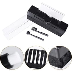 velvet vinyl record cleaning brush kit for lps, cds & dvds dust and fingerprint remover