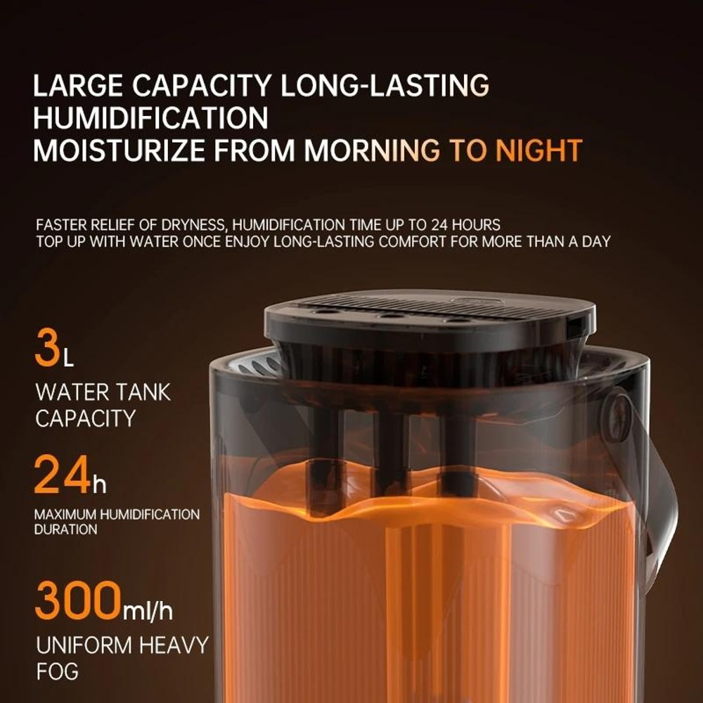 3L Smart Spray Humidifier With Night Light Ultrasonic Home Comfort 3