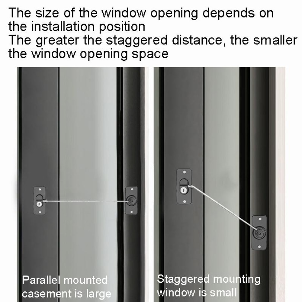 Multifunctional Children Window Cabinet Safety Lock With Key 8