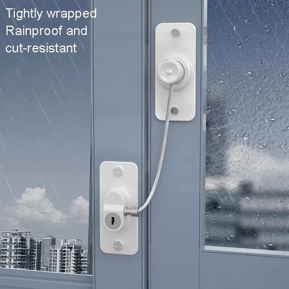 Multifunctional Children Window Cabinet Safety Lock With Key 11