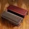 Retro Crazy Horse Leather Pencil Case Durable Zipper Pen Organizer 2