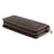 Retro Crazy Horse Leather Pencil Case Durable Zipper Pen Organizer 8