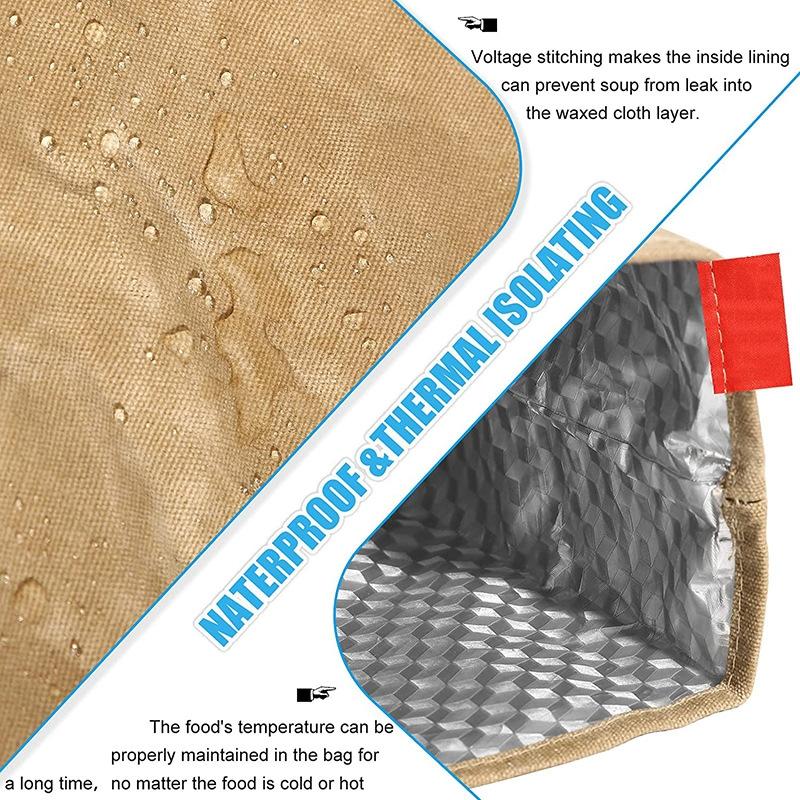 Premium Waterproof Aluminum Foil Ice Bag, Reusable Lunch & Outdoor Cooler