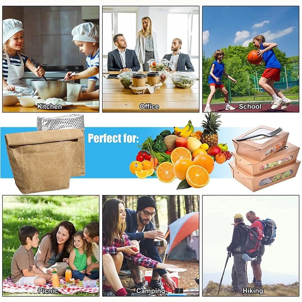 Premium Waterproof Aluminum Foil Ice Bag, Reusable Lunch & Outdoor Cooler
