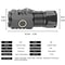 Mini 3 LED USB-C Rechargeable Strong Light Flashlight, Multi-Function