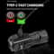 Mini 3 LED USB-C Rechargeable Strong Light Flashlight, Multi-Function