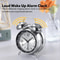 45Inch Electroplated Metal Alarm Clock With Night Light Quiet Quartz Movement 3