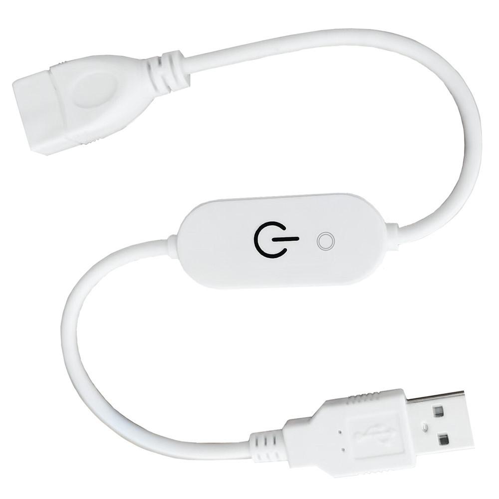 USB LED Touch Dimmer Controller For Single Color Lights Adjustable Brightness 5