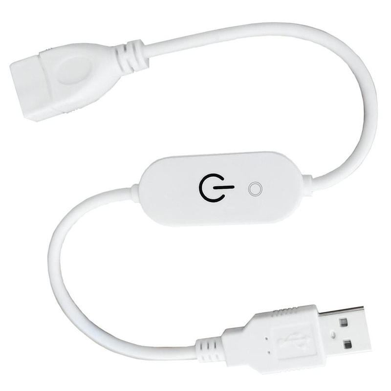 USB LED Touch Dimmer Controller For Single Color Lights Adjustable Brightness 5