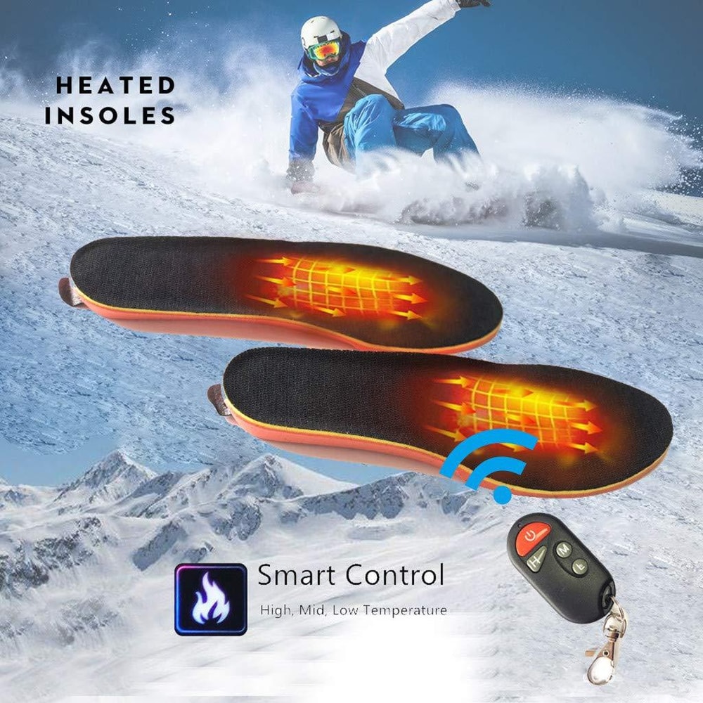 USB Heated Insoles Rechargeable Washable Electric Foot Warmers 7