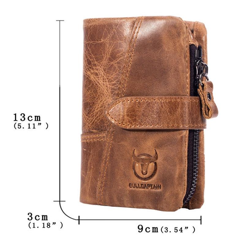 Premium Cowhide RFID AntiTheft Vertical Men Wallet With Detachable Design 1