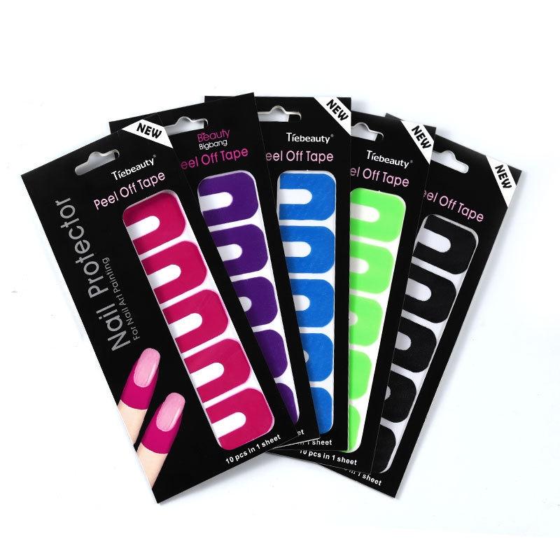 Premium U Shape Nail Polish Protector Stickers, 10pcs Anti Spill Nail Art Accessories