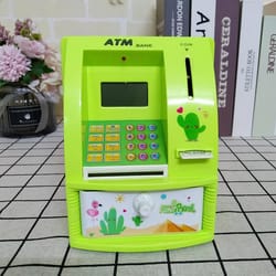 automatic atm coin saving jar for kids mini safe bank