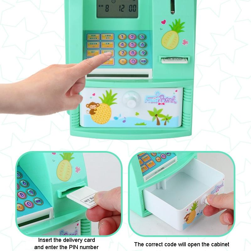 Automatic ATM Coin Saving Jar For Kids Mini Safe Bank 5