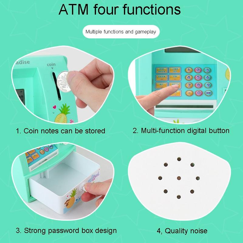 Automatic ATM Coin Saving Jar For Kids Mini Safe Bank 6