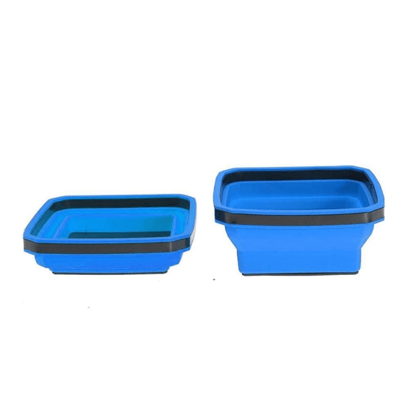 Square Foldable Silicone Magnetic Tool Tray For Small Parts Screws 8