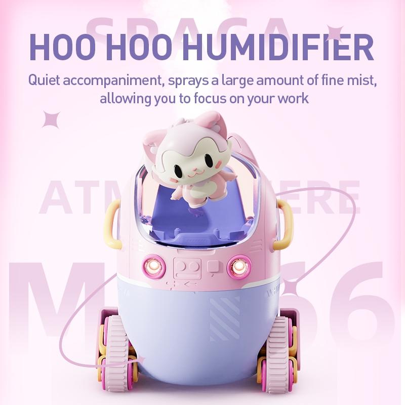 220ML Portable Cartoon Tank Car Humidifier With LED Lights 4