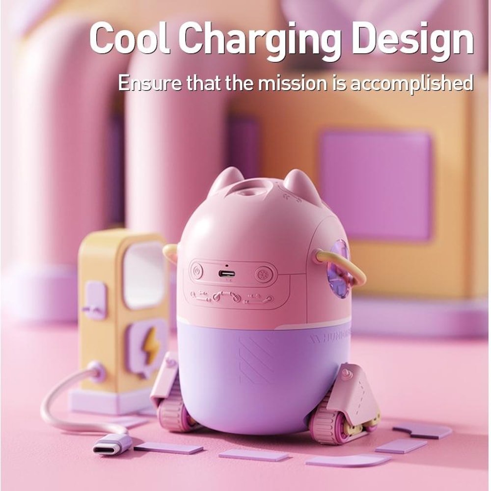 220ML Portable Cartoon Tank Car Humidifier With LED Lights 5