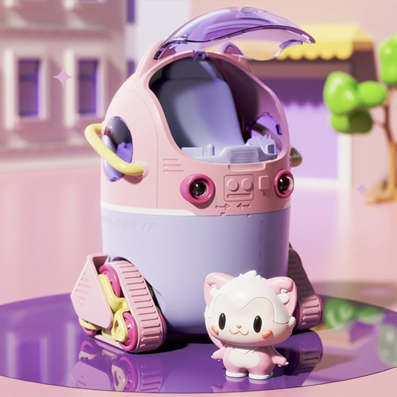 220ML Portable Cartoon Tank Car Humidifier With LED Lights 7