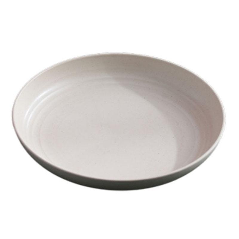 EcoFriendly Wheat Straw Round Fruit Plate Durable Microwave Safe 9