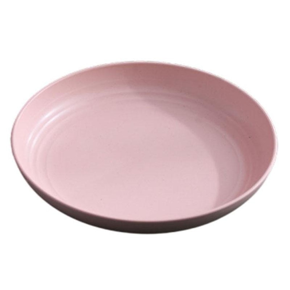 EcoFriendly Wheat Straw Round Fruit Plate Durable Microwave Safe 8