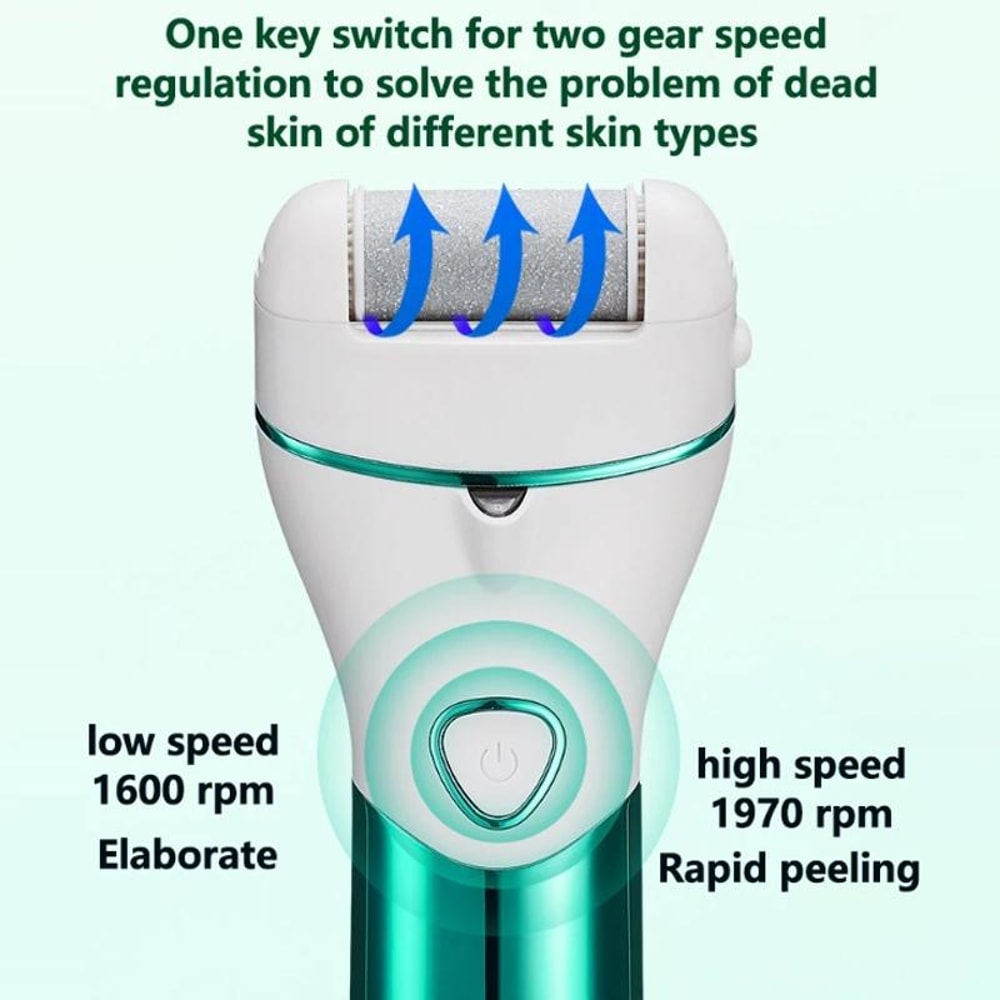 Electric Foot Callus Remover Set 10pcs Dead Skin Grinder 7